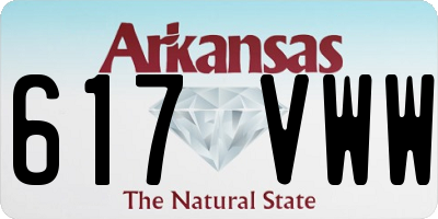 AR license plate 617VWW