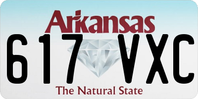 AR license plate 617VXC