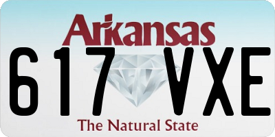 AR license plate 617VXE