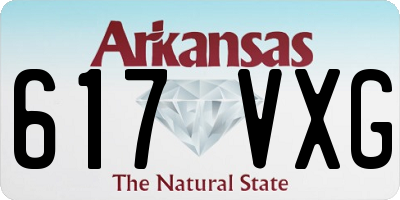 AR license plate 617VXG