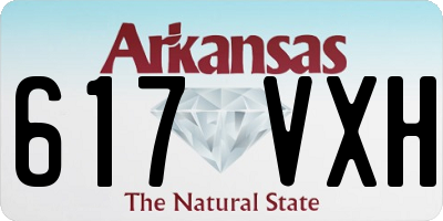AR license plate 617VXH