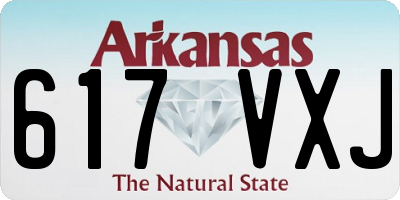 AR license plate 617VXJ