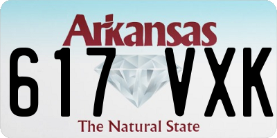 AR license plate 617VXK