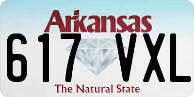AR license plate 617VXL