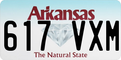 AR license plate 617VXM