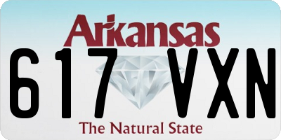 AR license plate 617VXN