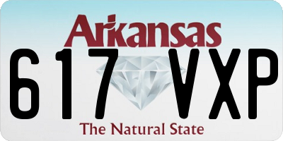 AR license plate 617VXP