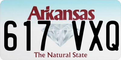 AR license plate 617VXQ