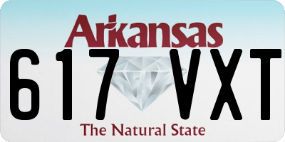 AR license plate 617VXT