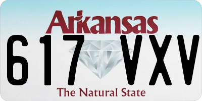AR license plate 617VXV