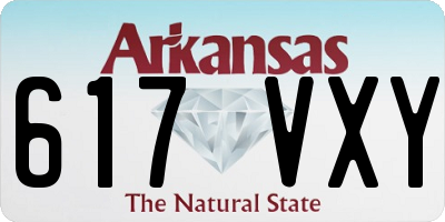 AR license plate 617VXY