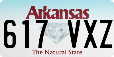 AR license plate 617VXZ