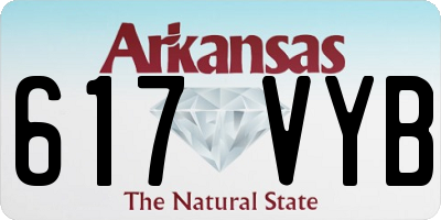 AR license plate 617VYB