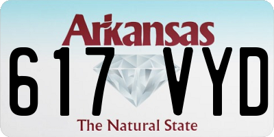 AR license plate 617VYD