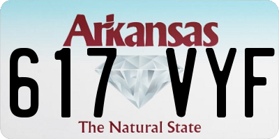AR license plate 617VYF