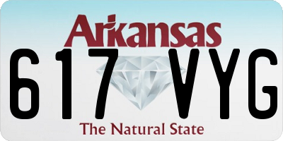 AR license plate 617VYG