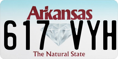 AR license plate 617VYH