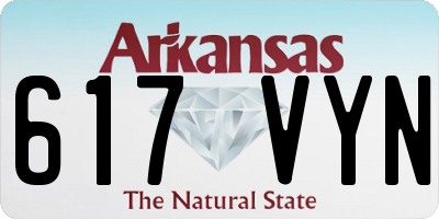 AR license plate 617VYN