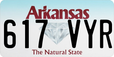 AR license plate 617VYR