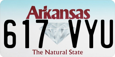 AR license plate 617VYU
