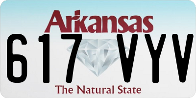 AR license plate 617VYV