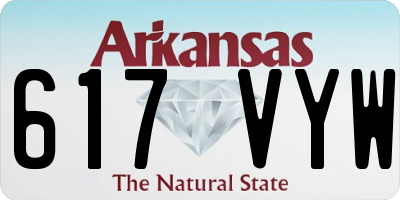 AR license plate 617VYW