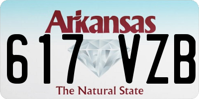 AR license plate 617VZB
