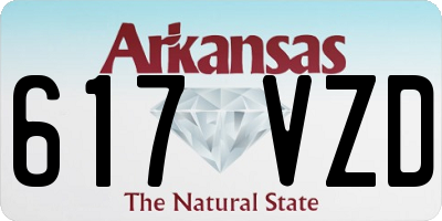 AR license plate 617VZD