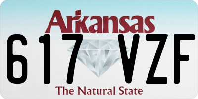 AR license plate 617VZF