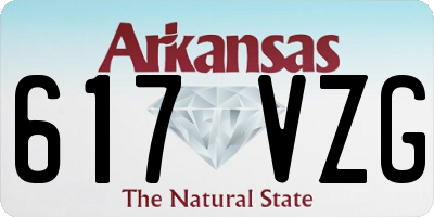 AR license plate 617VZG