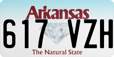 AR license plate 617VZH