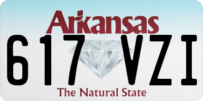 AR license plate 617VZI