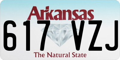 AR license plate 617VZJ