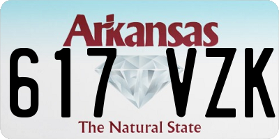 AR license plate 617VZK