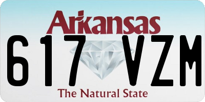 AR license plate 617VZM