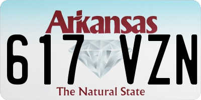 AR license plate 617VZN