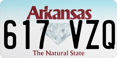 AR license plate 617VZQ