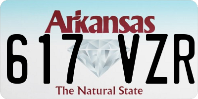 AR license plate 617VZR