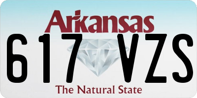 AR license plate 617VZS