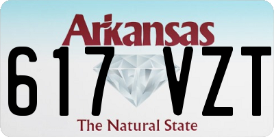 AR license plate 617VZT