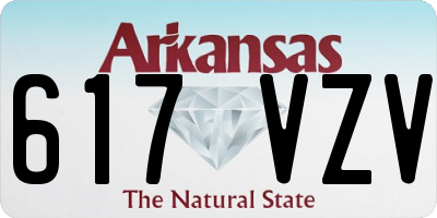 AR license plate 617VZV