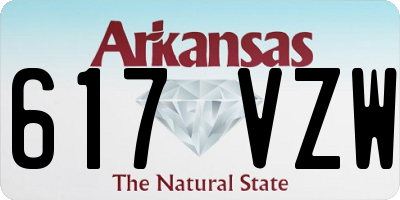 AR license plate 617VZW