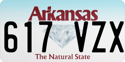 AR license plate 617VZX