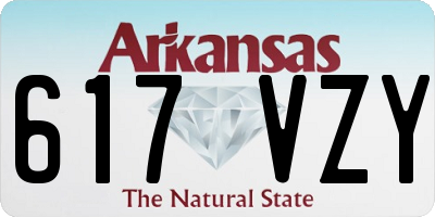 AR license plate 617VZY