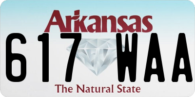 AR license plate 617WAA
