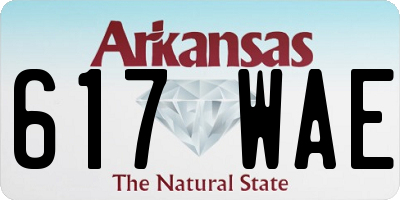 AR license plate 617WAE