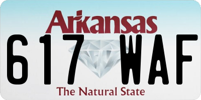 AR license plate 617WAF