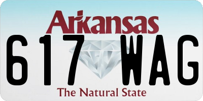 AR license plate 617WAG