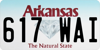 AR license plate 617WAI