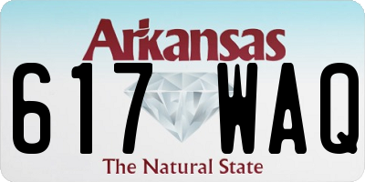 AR license plate 617WAQ